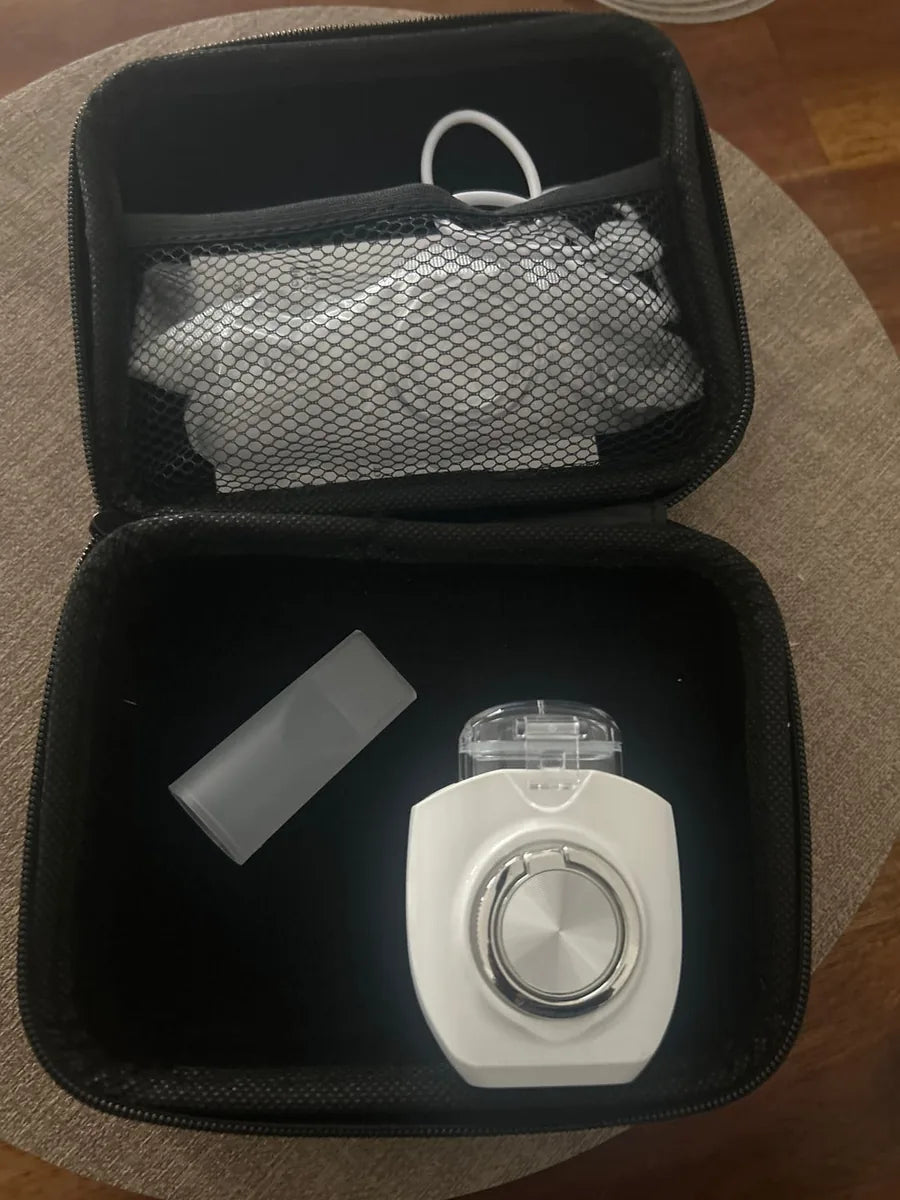 Portable nebulizer and attachments in a carry case